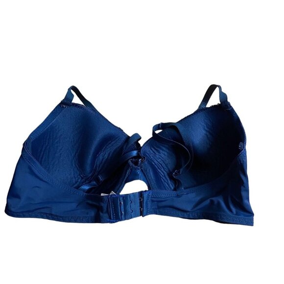 Jaclyn Smith Collection Women's Blue Lace Detail Lightly Lined Bra - Picture 3 of 6